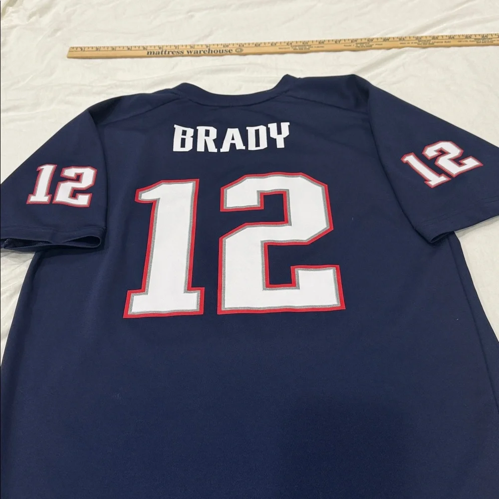 NFL Patriots Team Apparel New England Patriots #12 Tom Brady  jersey Youth XL